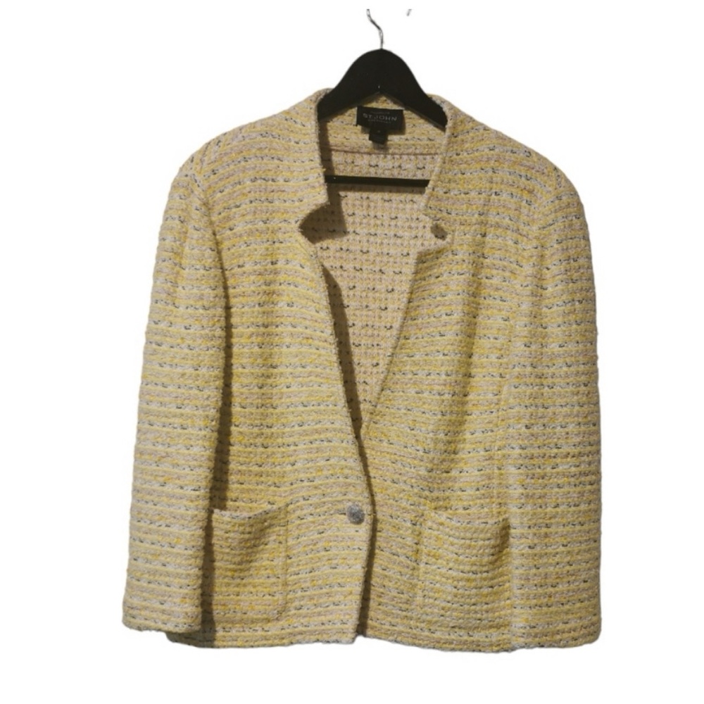 St. John Yellow Tweed Blazer
